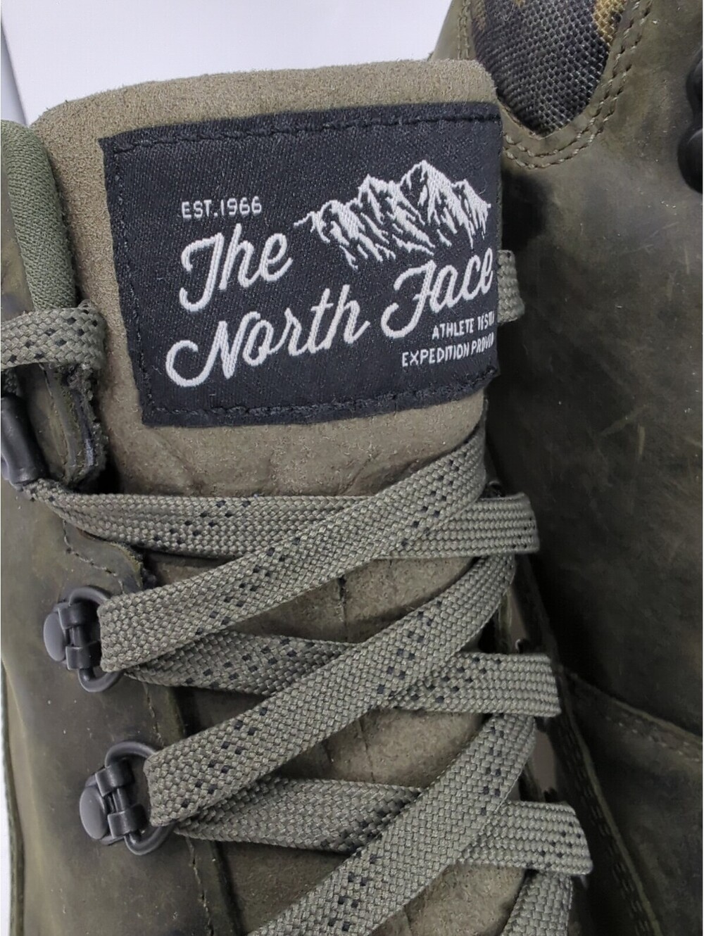The North Face Back To Berkeley Redux Leather Hiking Boots Mens 10 Army Grn Camo - Picture 6 of 12